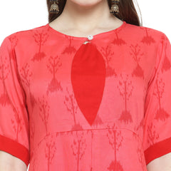 Indibelle gajari colour rayon A-line kurta set