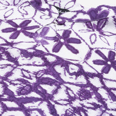 Indibelle Rayon Purple Floral Print A-Line Kurta