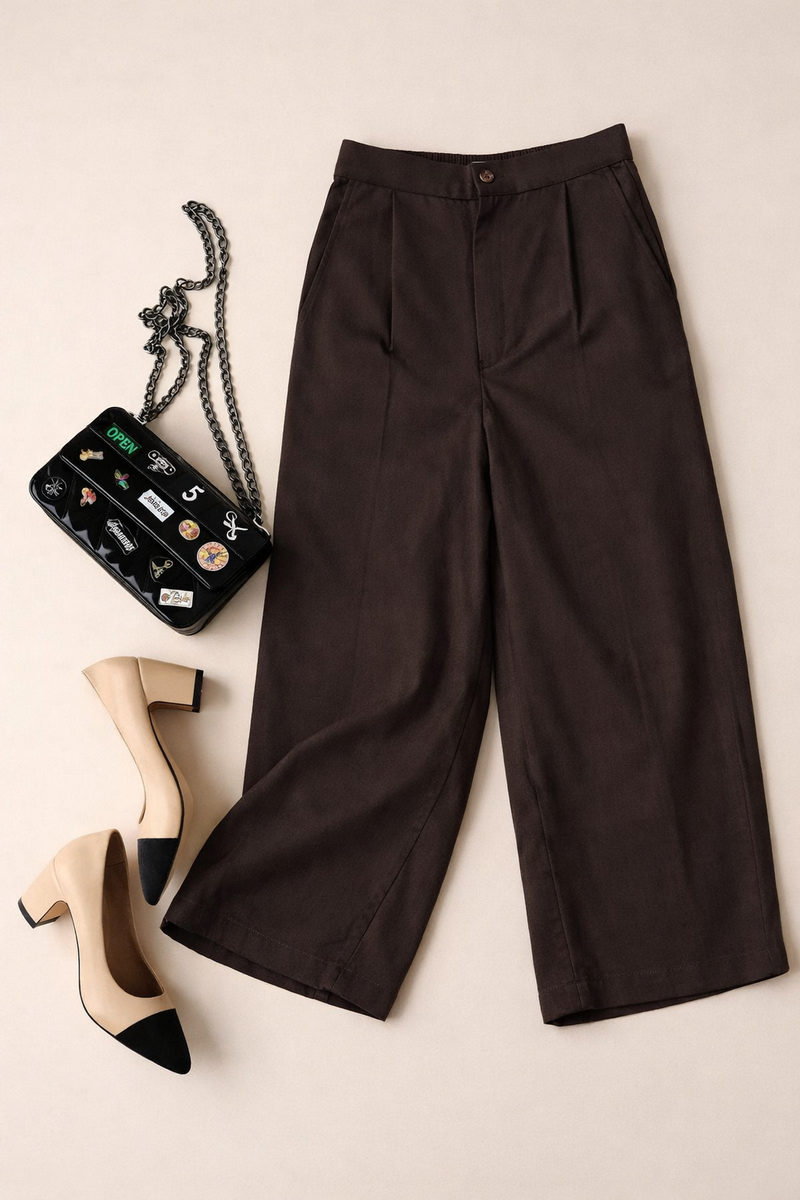 Women's High-Waisted Wide-Leg Trousers
