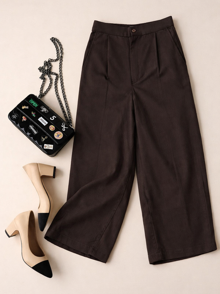 Women's High-Waisted Wide-Leg Trousers