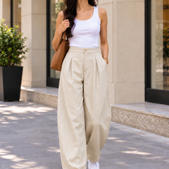 Indibelle Linen Blend Barrel Trouser