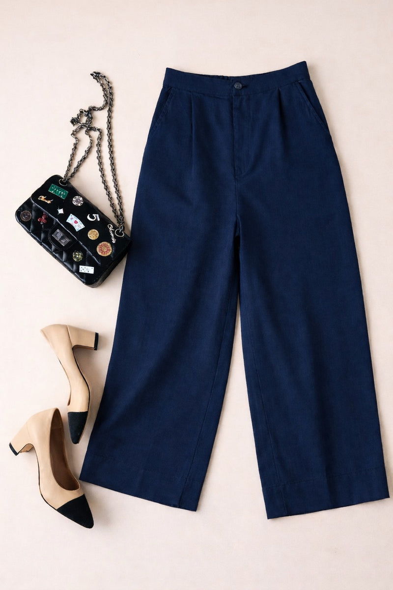 Women's High-Waisted Wide-Leg Trousers