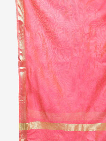 Indibelle Chanderi Dupatta (Pink)