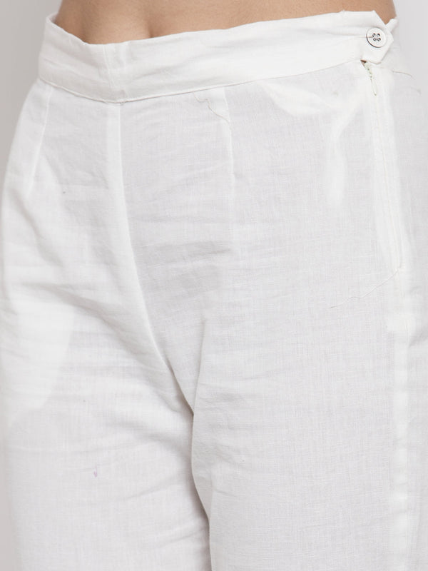 Indibelle purple cotton geometric print A-line kurta set