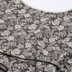 Indibelle Cotton Coffee Floral Print Kaftan Kurta set
