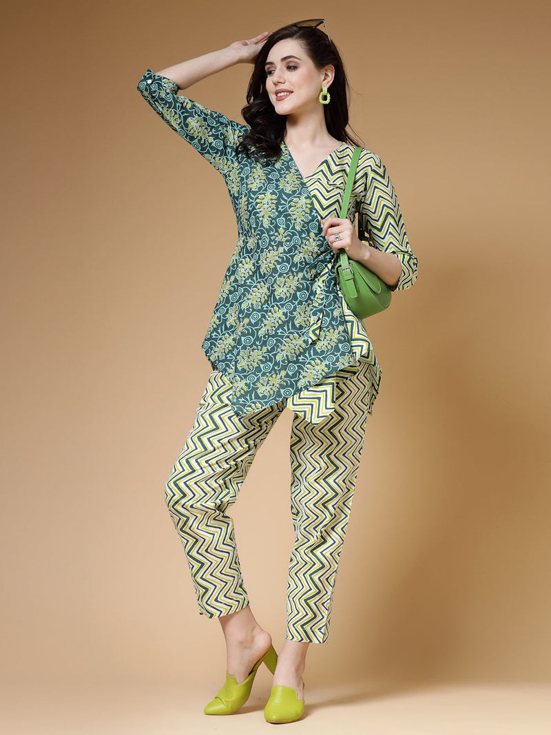 Indibelle-Green-Floral-Co-ord-Set