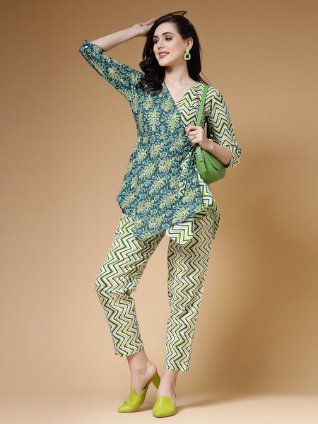Indibelle-Green-Floral-Co-ord-Set