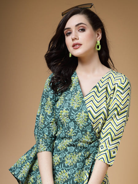 Indibelle-Green-Floral-Co-ord-Set
