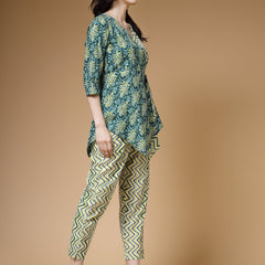 Indibelle-Green-Floral-Co-ord-Set