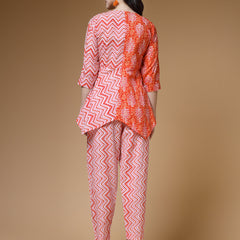 Indibelle-Orange-Floral-Co-ord-Set