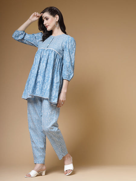 Indibelle-Sky-Blue-Ikat-Print-Co-ord-Set