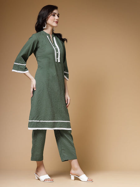 Indibelle-Green-Kantha-Co-Ord-Set