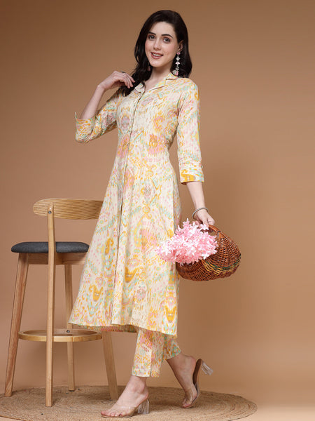 Indibelle-Off White-Abstract-Co-ord-Set