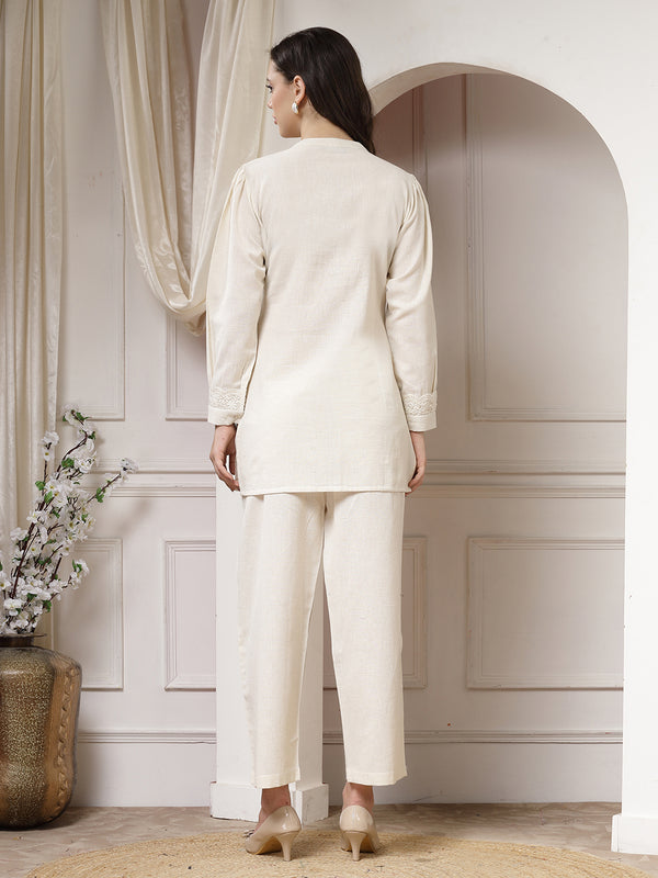 Indibelle Cotton Natural Flex Solid Co-ord Set