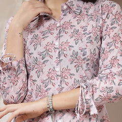 Indibelle Cotton Flex Solid Lace Co-ord Set