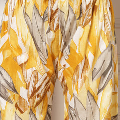 Indibelle Cotton Multi Abstract Print Co-ord Set (Yellow)