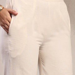 Indibelle Linen Touch Ivory Teal Blossom Co-ord Set