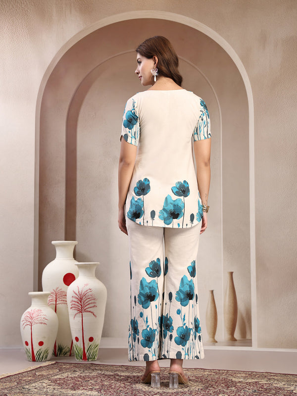 Indibelle Linen Touch Ivory Co-ord Set