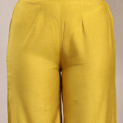 Indibelle Golden Mustard Silk Blend Hand Work Co-ord set
