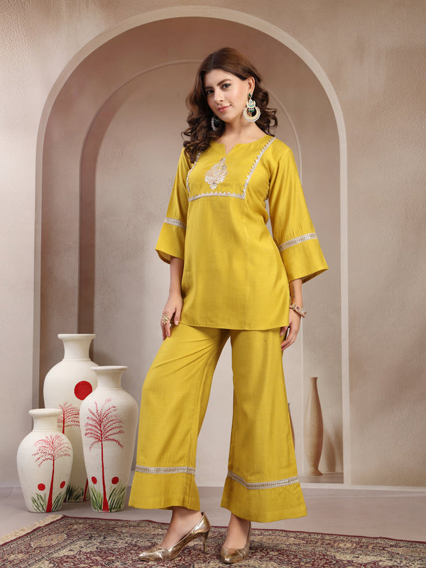 Indibelle Silk Blend Hand Work Co-ord set