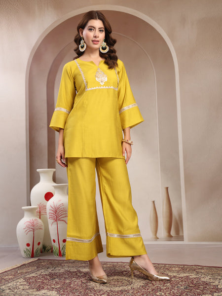 Indibelle Silk Blend Hand Work Co-ord set