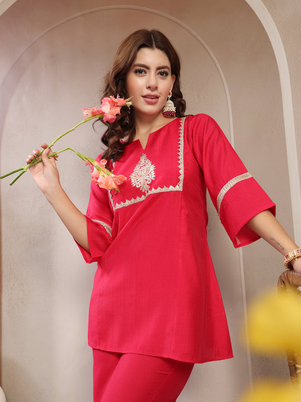 Indibelle Silk Blend Hand Work Co-ord set