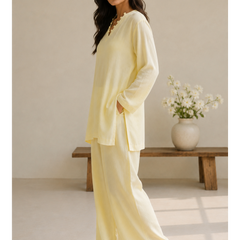 Indibelle Wrinkle Rayon Relaxed-Fit Co-ord Set
