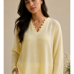 Indibelle Wrinkle Rayon Relaxed-Fit Co-ord Set