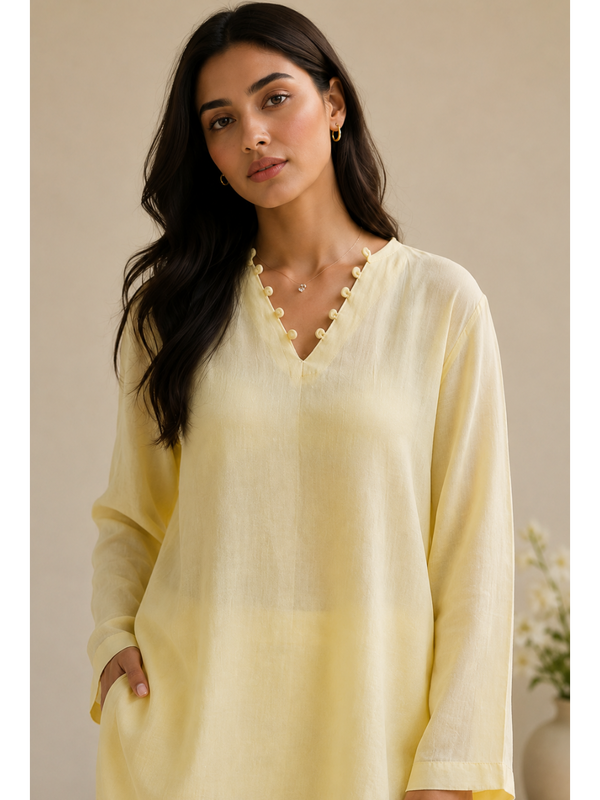 Indibelle Wrinkle Rayon Relaxed-Fit Co-ord Set