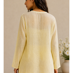 Indibelle Wrinkle Rayon Relaxed-Fit Co-ord Set