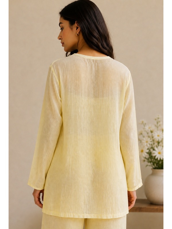 Indibelle Wrinkle Rayon Relaxed-Fit Co-ord Set