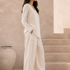 Indibelle Premium Women's Linen Blend Coord set