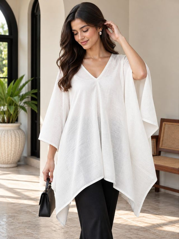 Indibelle Premium linen blend Cape Top
