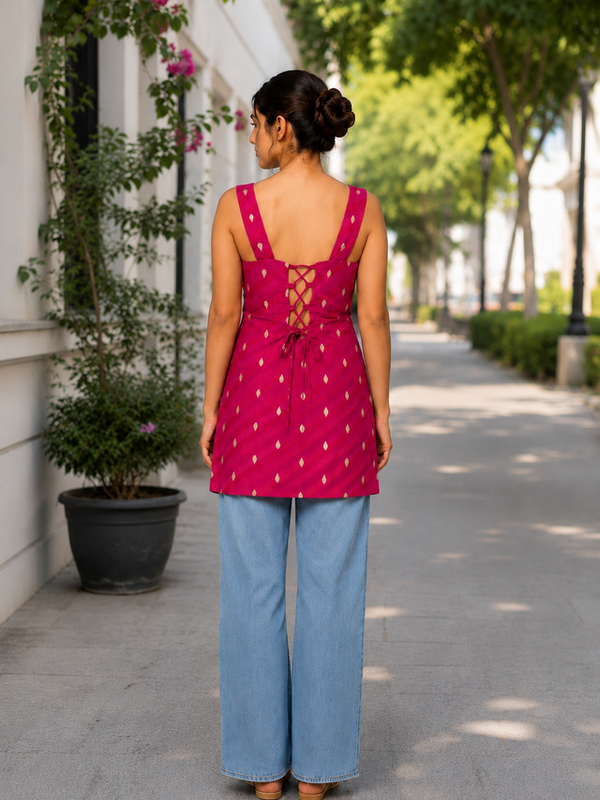 Indibelle Chatpati Silk Short Kurti