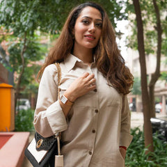 Indibelle Women Linen Blend Cotton Shirt