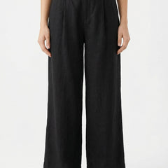 Women Wide Leg Linen Trousers