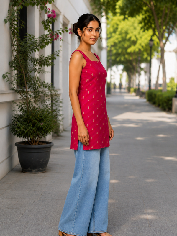 Indibelle Chatpati Silk Short Kurti