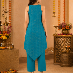 Indibelle Bandhani Print Modal Silk Kurta Set