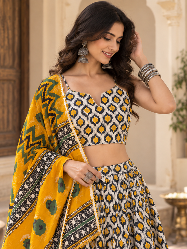 Mustard Muse Lehenga Set