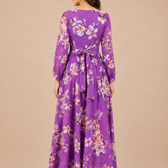 Indibelle Women's Floral Printed Cotton Maxi Dress