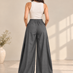 Indibelle Overlap Wide--Leg Trousers