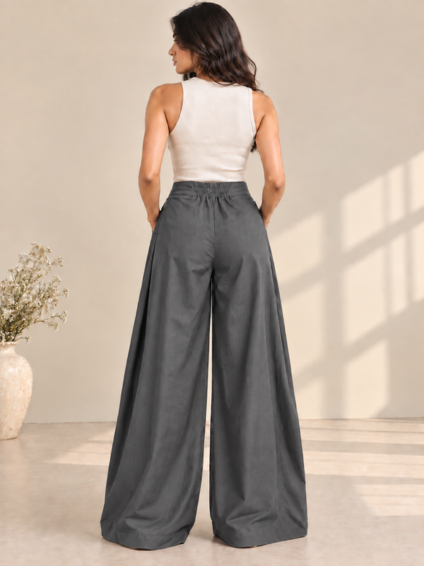 Indibelle Overlap Wide--Leg Trousers