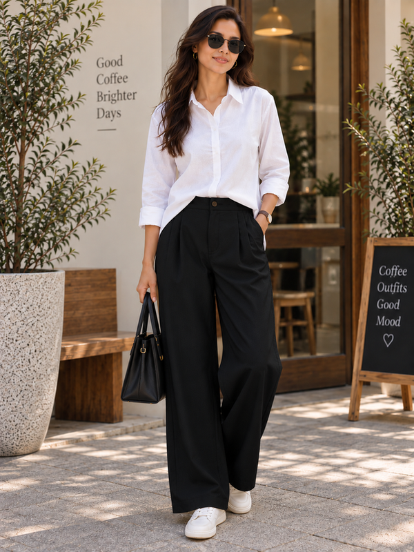 Indibelle Women’s Urban Chic Shirt & Trouser Co-Ord Set