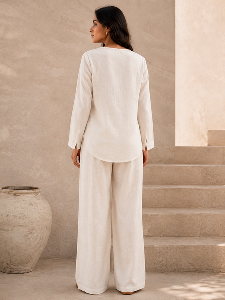 Indibelle Premium Women's Linen Blend Coord set