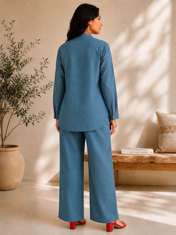 Indibelle Linen-Touch Relaxed Fit Co-ord Set