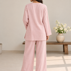 Indibelle Wrinkle Rayon Relaxed-Fit Co-ord Set