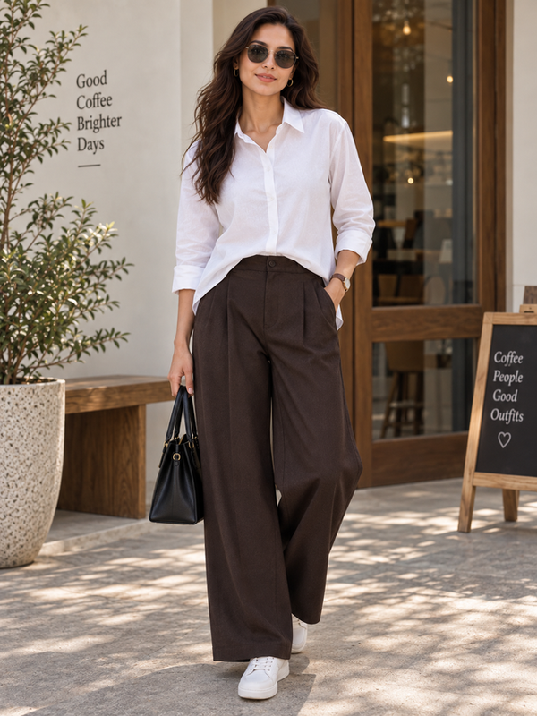 Indibelle Women’s Urban Chic Shirt & Trouser Co-Ord Set