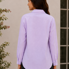 Indibelle Premium Linen Blend Lavender Shirt