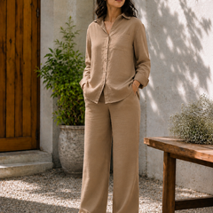 Indibelle Premium Double Gauze Cotton Relaxed-Fit Co-ord Set