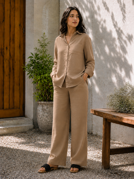 Indibelle Premium Double Gauze Cotton Relaxed-Fit Co-ord Set